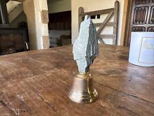 Vintage Brass Bell Rock Slate Unusual Design School Church Bell 12cm Tall Quirky
