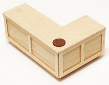 Dolls House Wood Bar Counter