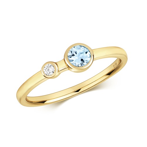 Real aquamarine and diamond - real,