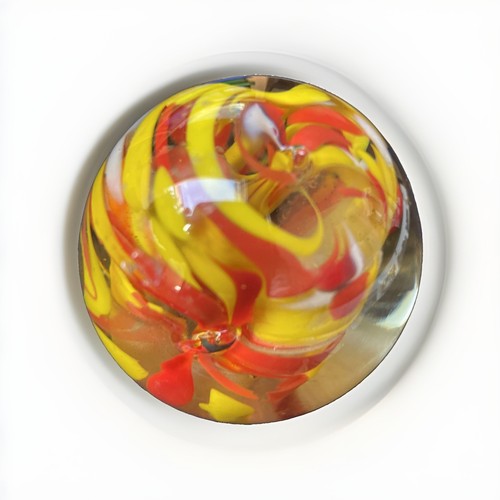 Vintage art glass globe red - vintage,