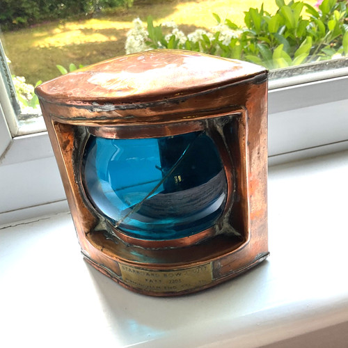 Antique copper ships starboard - antique,