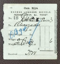 1893 Cambrian Railways Excess