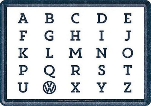 Volkswagen mini sign - vw, /