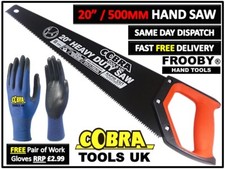 Cobra 500mm / 20 Inch Hand Saw Wood Carpentry 8 TPI Sharp point Hard point 23-21