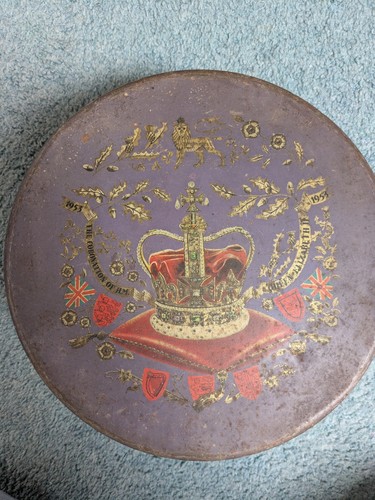 Vintage tin coronation queen - vintage,