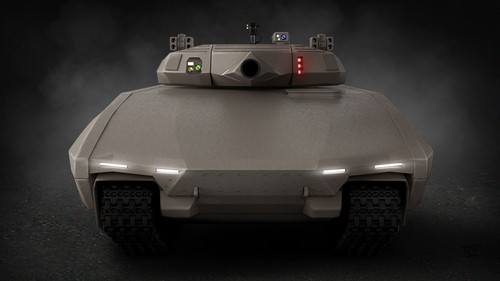 Tank minigun futuristic - minigun, car
