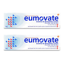 2x Eumovate Cream Eczema & Dermatitis Cream For Itchy, Dry Skin - 0.05% - 15g UK