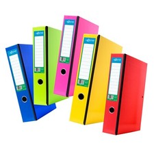 Office Box Files Colourful Spine Lock Spring Foolscap Paper Pull Finger