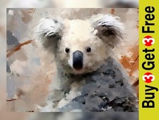 Cute Koala Portrait Art Print 5" x 7" - Australian Wildlife Watercolor