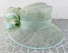 Ladies Special Occasion Mint Green Hat 100%  Abaca One Size Marks And Spencer
