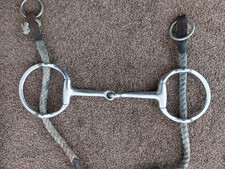 Cheltenham Gag Snaffle Eggbutt Jointed Steel 5 1/2 Inch Horse Bit