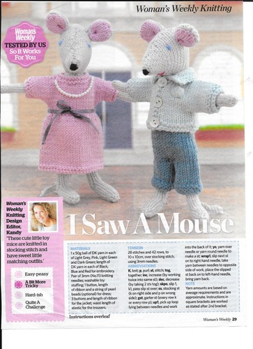 Mouse toy knitting - , pattern