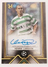 2023-24 Topps Museum Champions League Gold Border Henrik Larsson Auto /50 Celtic