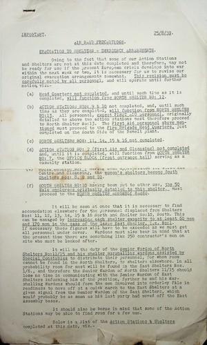 Air raid precautions - air, august