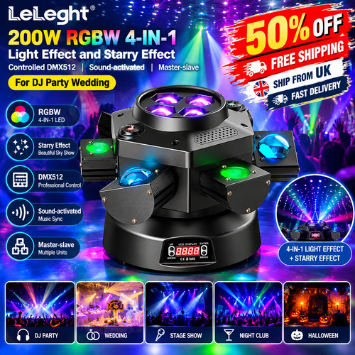 200w rgbw arms rotate - 4-in-1,