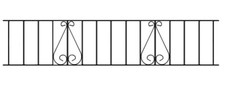 Classic Scroll Metal Railing