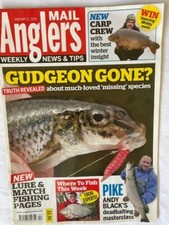ANGLERS MAIL - 12 JAN 2016 - GUDGEON GONE? - PIKE - ANDY BLACKS DEADBAIT