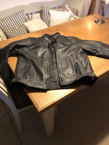 Leather biker jacket - leather,