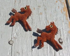 2 Vtg Bucking Horse Brooch