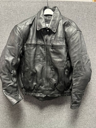 Triumph black leather motobike - black,