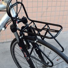 Bicycle Bike Front Pannier Rack 15KG Load Cycle Rack Brake Frame Luggage Shelf