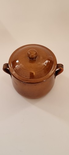 Small brown lidded - cook, pot