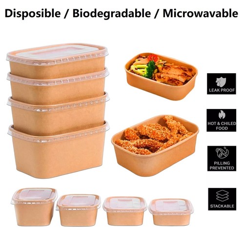 Kraft food containers - kraft, with