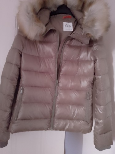 Zara taupe puffer jacket size - taupe,