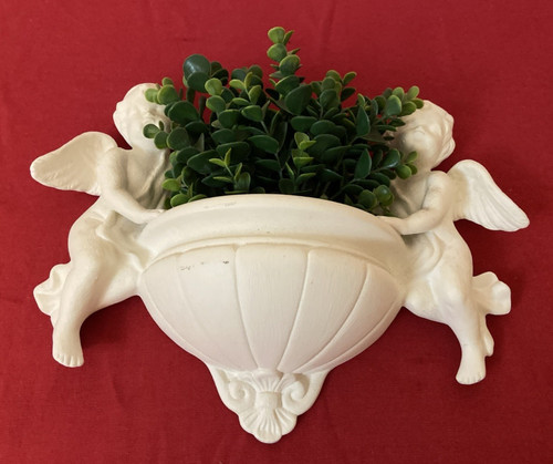 Vintage ceramic wall pocket - vintage,