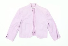 Karida Women’s Lilac Cropped Blazer Jacket Size 10 Cotton Blend