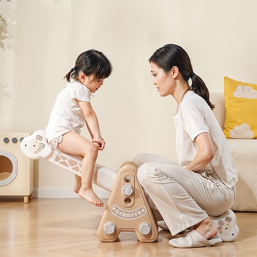 Cute giraffe seesaw children - giraffe,