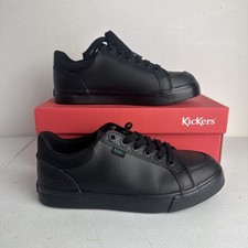 Kickers Boys Girls School Shoes Tovni Lacer Black Leather UK Size 3 New