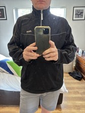 fila Black 1/4 Zip Running track top XL