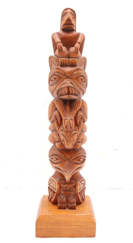 Vintage ornate haida totem - vintage,