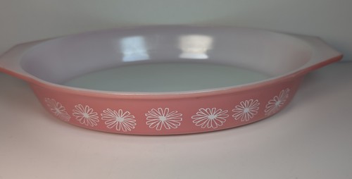 Vintage jaj pyrex pink daisy - pyrex,