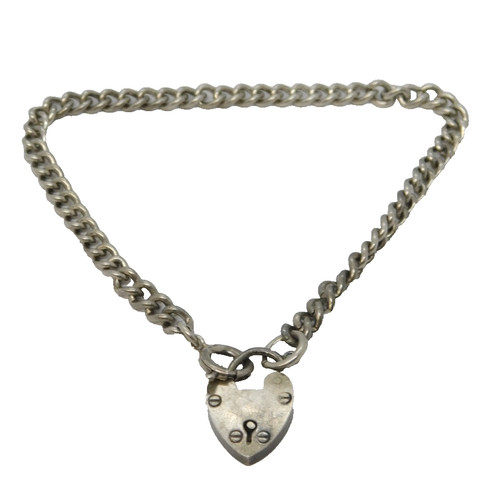 Sterling silver curb - silver,
