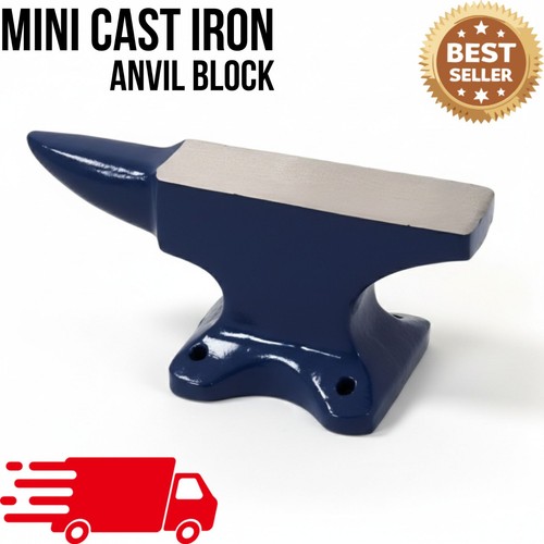 Mini cast iron anvil block - cast,