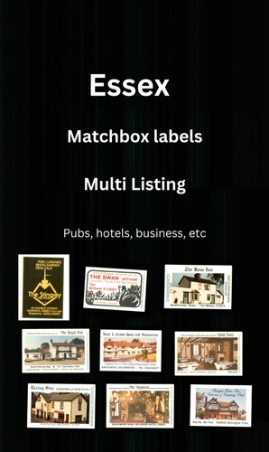 Matchbox label essex pub - matchbox,