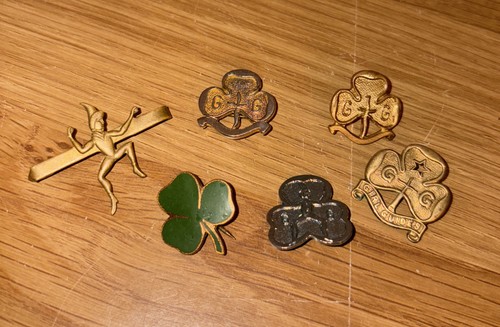 Vintage girl guide pin - girl,