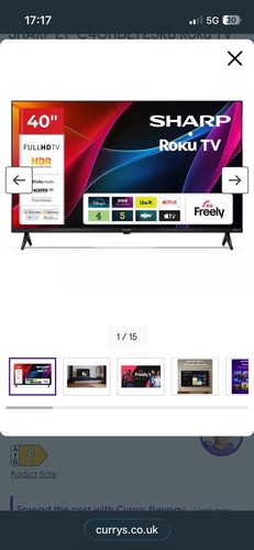 Sharp roku 40in led - roku, tv
