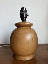 Vintage Solid Wooden Turned round wood Table Lamp Base bayonet fitting 