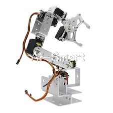 ROT3U 6DOF Aluminium Robot Arm Mechanical Robotic Clamp Claw Kit for Arduino