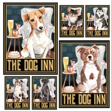 Metal sign plaque the dog - metal,