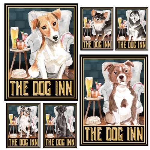 Metal sign plaque the dog - plaque,