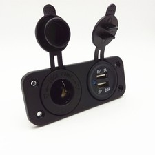 12V 24V Motorhome Camper Van Caravan Dual USB Socket Charger Power Adaptor