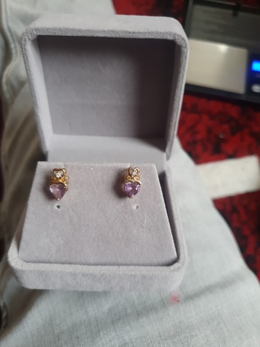 Beautiful amethyst studs - amethyst,