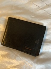 Pierre Cardin Black Leather Wallet Trifold Design Evolution Brand Used