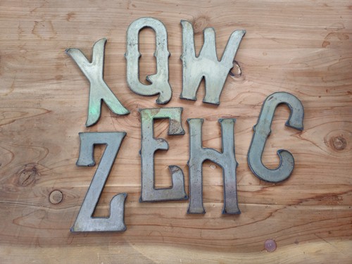Inch metal letters - 4,