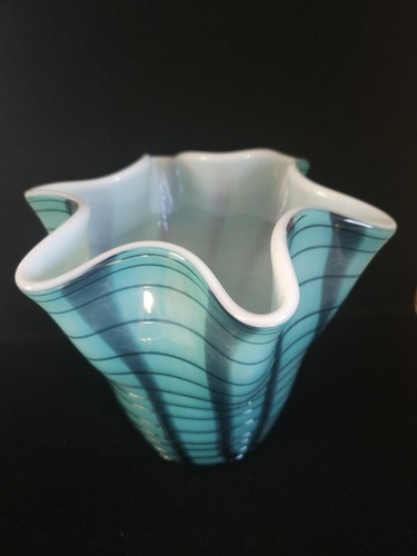 Vintage art glass vase - vintage,