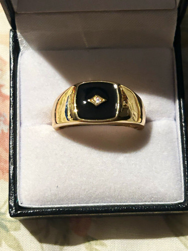 Men yellow gold ring - men’s,